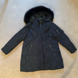 COPY - Sachi Collection Black Down Womens parka coat fox fur trim size 1x